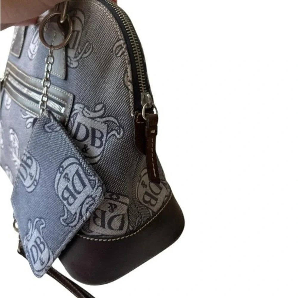 Dooney and Bourke Donegal Crest Domed Satchel w/wristlet Preppy Dark Academia